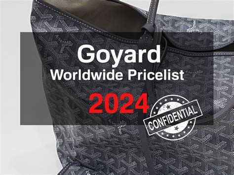 goyard prices worldwide